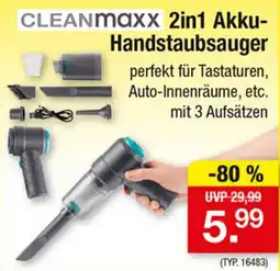Zimmermann CLEANmaxx 2in1 Akku-Handstaubsauger Angebot
