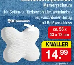Zimmermann Schmetterlingskissen Memoryschaum Angebot
