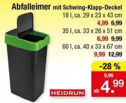 Zimmermann Abfalleimer mit Schwing-Klapp-Deckel HEIDRUN Angebot