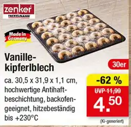 Zimmermann zenker Vanillekipferlblech Angebot
