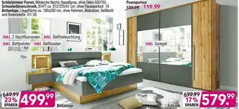 Möbel Boss Schlafzimmer Forest, Schwebetürenschrank oder Bettanlage Angebot