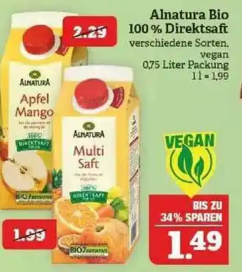 Marktkauf Alnatura Bio 100% Direktsaft Angebot