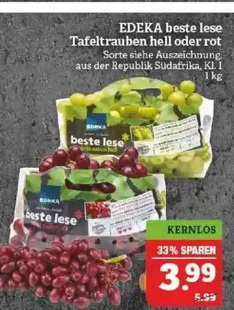 Marktkauf Edeka Beste Lese Tafeltrauben Hell Oder Rot Angebot