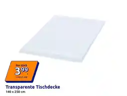 Action Transparente Tischdecke Angebot