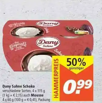 Marktkauf Dany Sahne Schoko Angebot