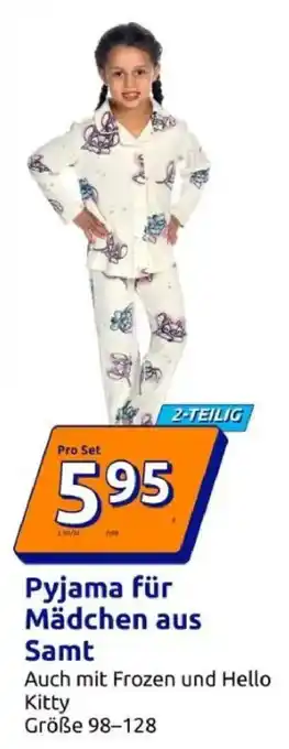 Pyjama für Mädchen aus Samt