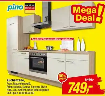 Opti Wohnwelt Küchenzeile Ca 270 Cm Pino Angebot