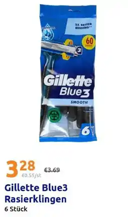 Action Gillette Blue3 Rasierklingen Angebot