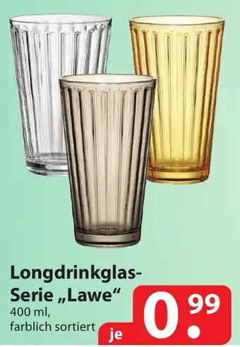 Famila Nord Ost Longdrinkglas Serie ,,Lawe" Angebot