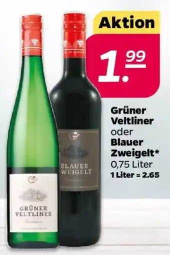 NETTO Grüner Veltliner oder Blauer Zweigelt 0,75L Angebot