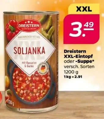 NETTO Dreistern XXL Eintopf oder Suppe 1200g Angebot