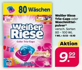 NETTO Weißer Riese Trio Caps oder Waschmittelpulver 80-100 WL Angebot