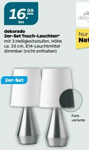 NETTO Dekorado 2er Set Touch Leuchten Angebot