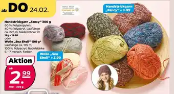 NETTO Handstrickgarn Fancy 300g oder Wolle Sea Shell 100g Angebot