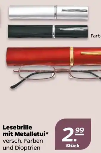NETTO Lesebrille mit Metalletui Angebot
