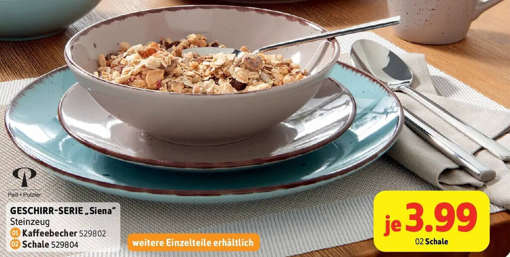 Geschirr-Serie Siena Steinzeug Angebot bei SCONTO