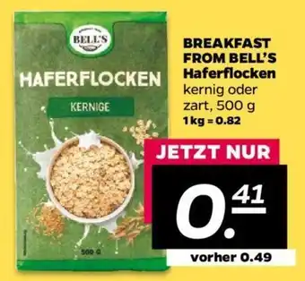 NETTO Breakfast from Bell's Haferflocken 500g Angebot