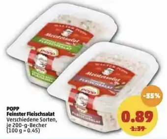 PENNY Popp Feinster Fleischsalat 200g Becher Angebot