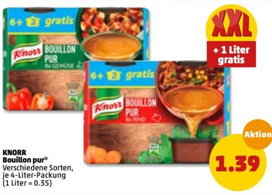 Knorr Bouillon Pur 4L Angebot bei PENNY