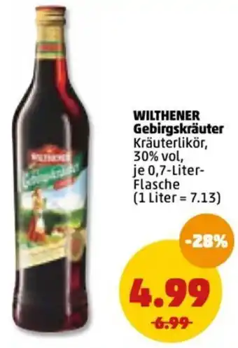 PENNY Wilthener Gebirgskräuter 0,7L Angebot