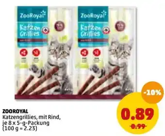 PENNY Zooroyal Katzengrillies 8x5g Angebot