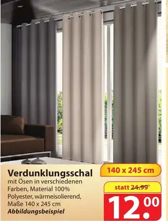 Famila Nord Ost Verdunklungsschal Angebot