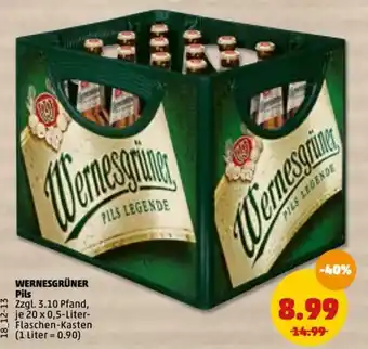 PENNY Wernesgrüner Pils 20x0,5L Angebot