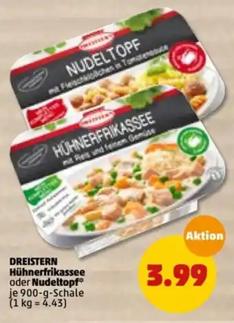 PENNY Dreistern Hühnerfrikassee oder Nudeltopf 900g Angebot