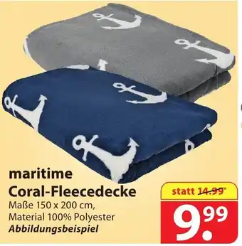 Famila Nord Ost Maritime Coral Fleecedecke Angebot