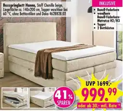 Möbel Boss Boxspringbett Hanna Angebot