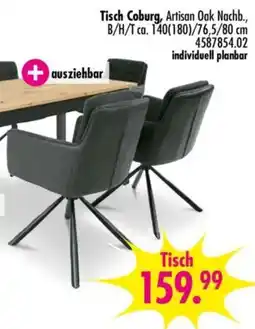 Möbel Boss Tisch Coburg, Artisan Oak Nachb. Angebot