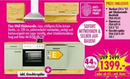 Möbel Boss Flex-Well Küchenzeile, Cara, schilfgrün/Eiche Artisan Angebot
