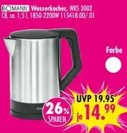 Möbel Boss BOMANN Wasserkocher Angebot