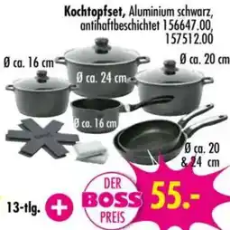 Möbel Boss Kochtopfset, Aluminium schwarz, antihaftbeschichtet Angebot