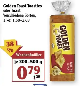 Globus Golden Toast Toasties o. Toast 300-500g Angebot