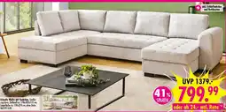 Möbel Boss Ecksofa Malte mit Funktion, Cordbezug dove Angebot