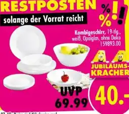 Möbel Boss Kombigeschirr, 19-tlg., weiß, Opalglass, ohne Deko Angebot
