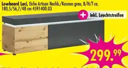 Möbel Boss Lowboard Luci, Eiche Artisan Nachb./Kosmos grau Angebot