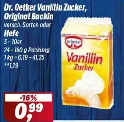 Simmel Dr. Oetker Vanillin Zucker Angebot