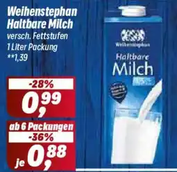 Simmel Weihenstephan Haltbare Milch Angebot