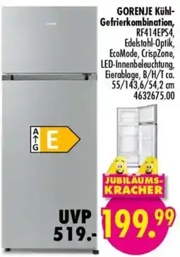 Möbel Boss GORENJE Kühl-Gefrierkombination Angebot