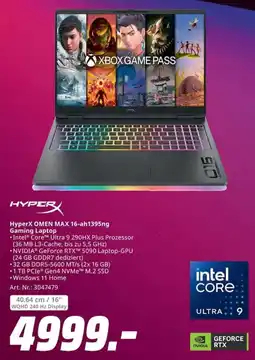 MediaMarkt HyperX OMEN MAX 16-ah1395ng Gaming Laptop Angebot