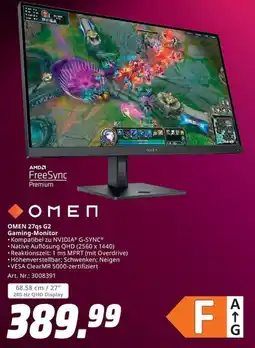 MediaMarkt OMEN 27qs G2 Gaming-Monitor Angebot