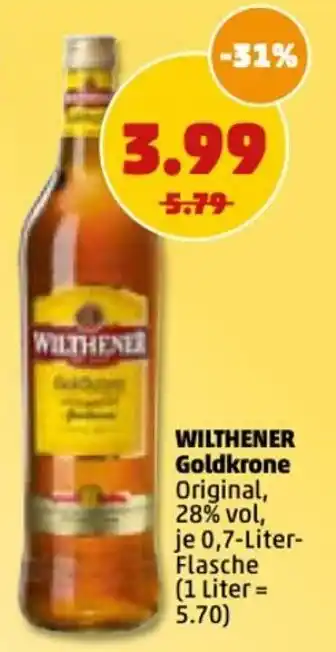 PENNY Wilthener Goldkrone 0,7L Angebot