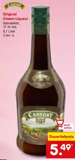 Netto Marken-Discount Cantory Cream Liqueur Angebot