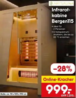 Netto Marken-Discount ARTSAUNA Infrarot-kabine Bergen115 Angebot