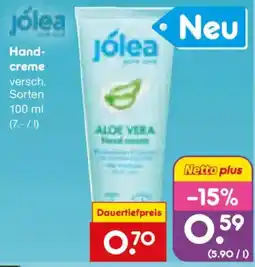 Netto Marken-Discount jólea Handcreme Angebot