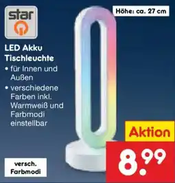 Netto Marken-Discount star LED Akku Tischleuchte Angebot