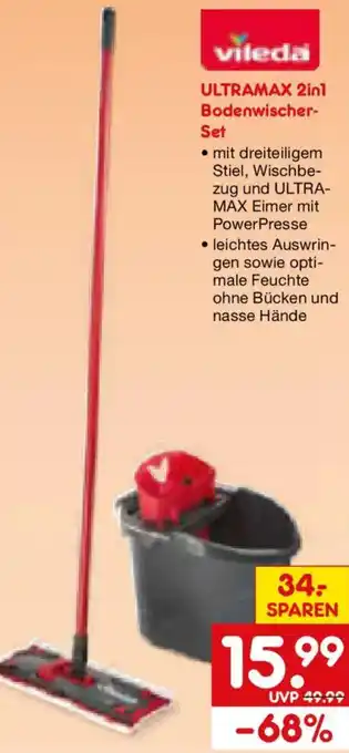 Vileda ULTRAMAX 2in1 Bodenwischer-Set