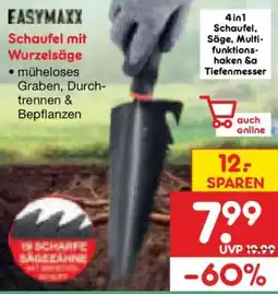 Netto Marken-Discount EASYMAXX Schaufel mit Wurzelsäge Angebot
